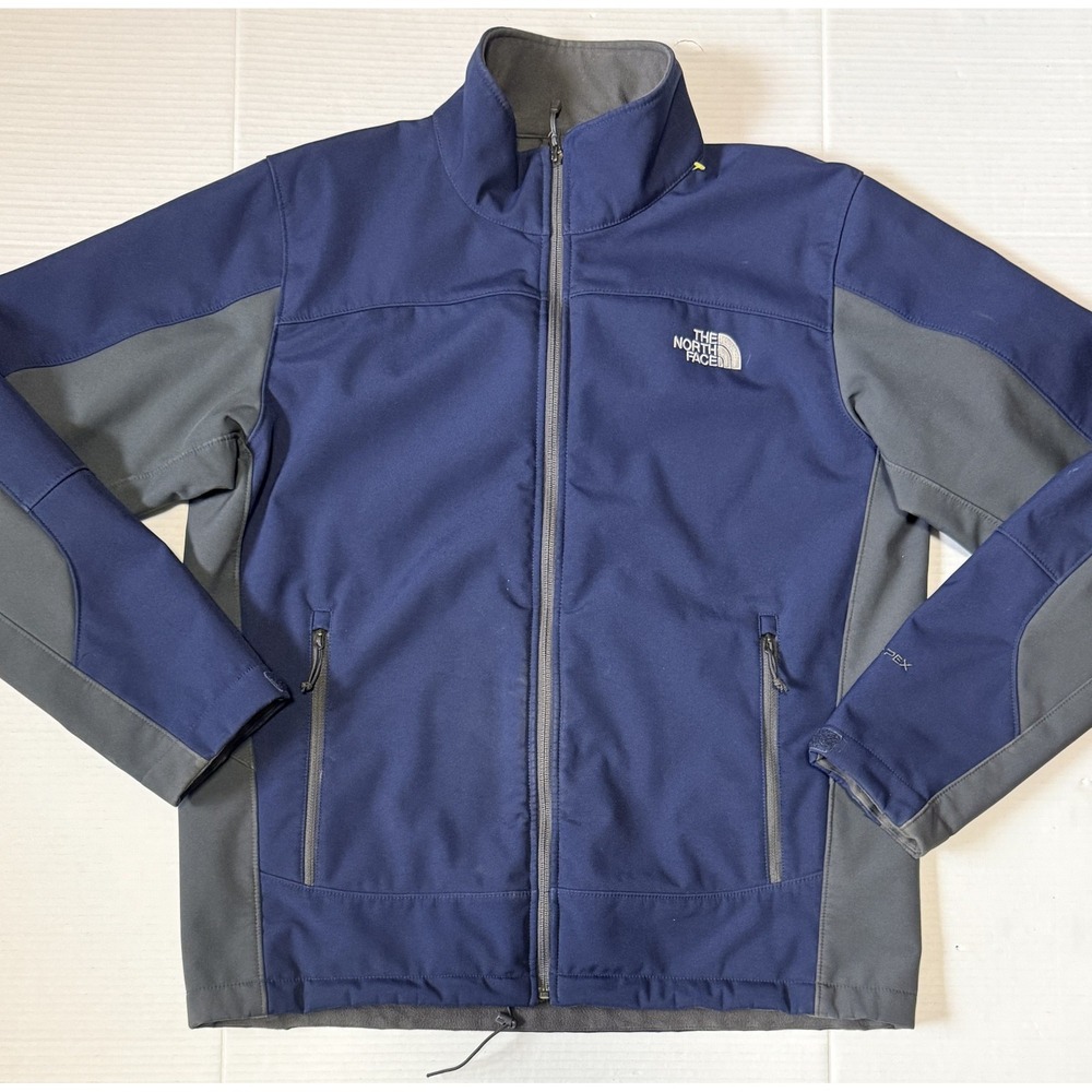 THE NORTH FACE TNF Apex - Men's Blue & Gray SoftShell Furry Lined Jacket - Large